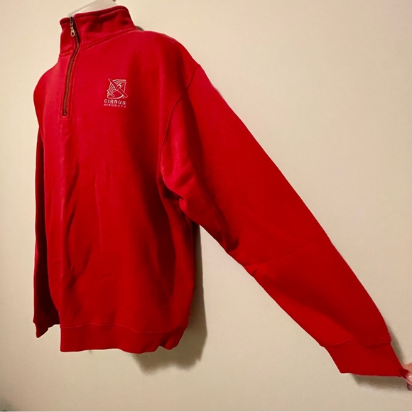 EUC | Men’s Sport-Tek Red Cirrus Aircraft 1/4 Zip Sweatshirt | Size 2XL - Picture 4 of 8